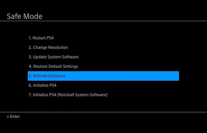 PS4 Rebuild Database