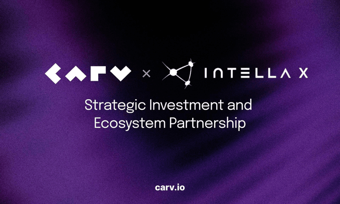 CARV Secures Strategic Investment from NEOWIZ’s Web3 Gaming Platform Intella X Ahead of Public Node Sale CARV Secures Strategic Investment from NEOWIZ’s Web3 Gaming Platform Intella X Ahead of Public Node Sale