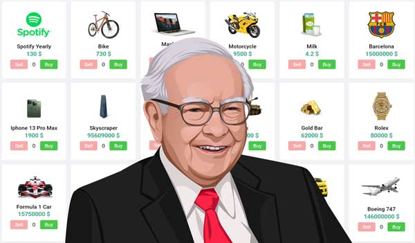 Spend Warren Buffett Money Game: Experience the Thrill of Being a Billionaire